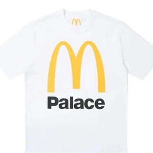 PALACE White Tee with Yellow and Black Logo